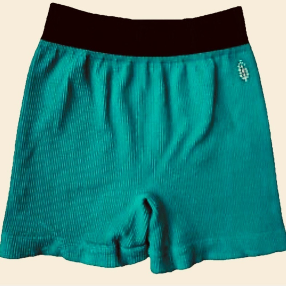 Fp movement green teal biker shorts xs